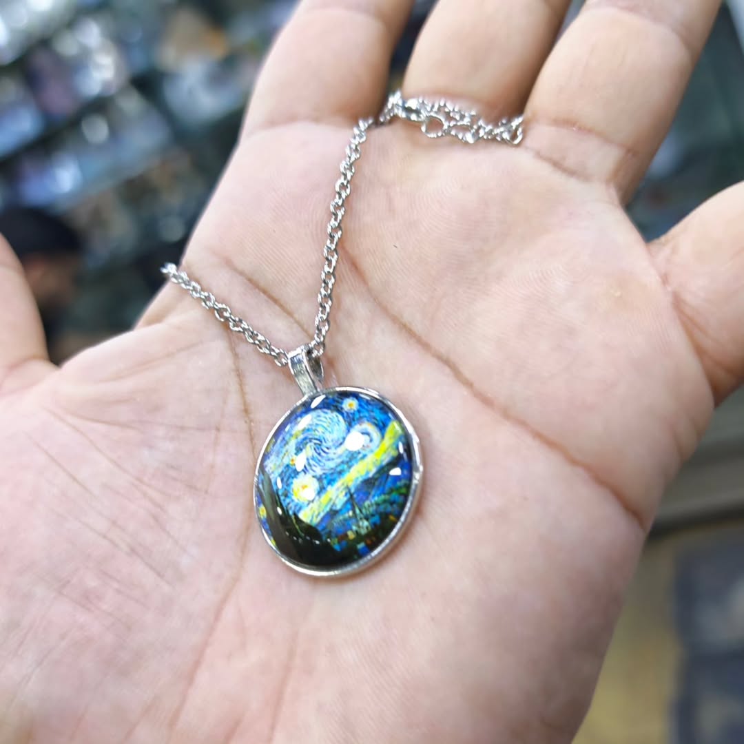 Van Gogh Starry Night Necklace, Bracelet, and Earrings - alternate view