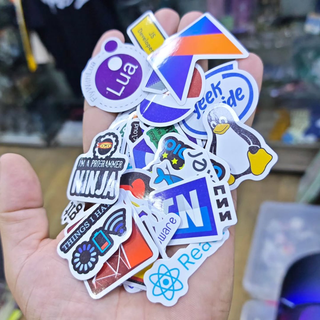 Pack of 50 Computer Stickers - alternate view