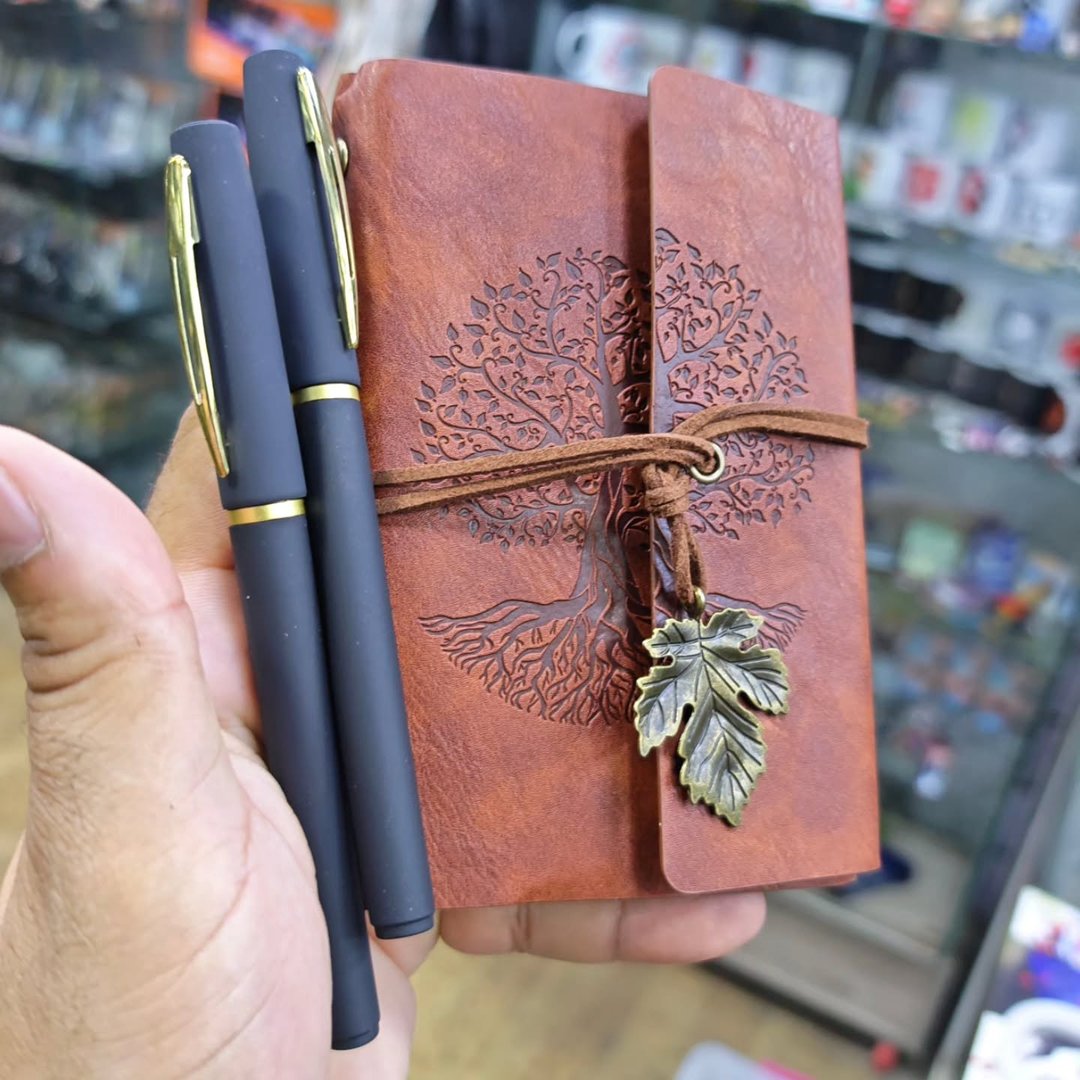 Vintage Notebook and 2 Pen Set - alternate view