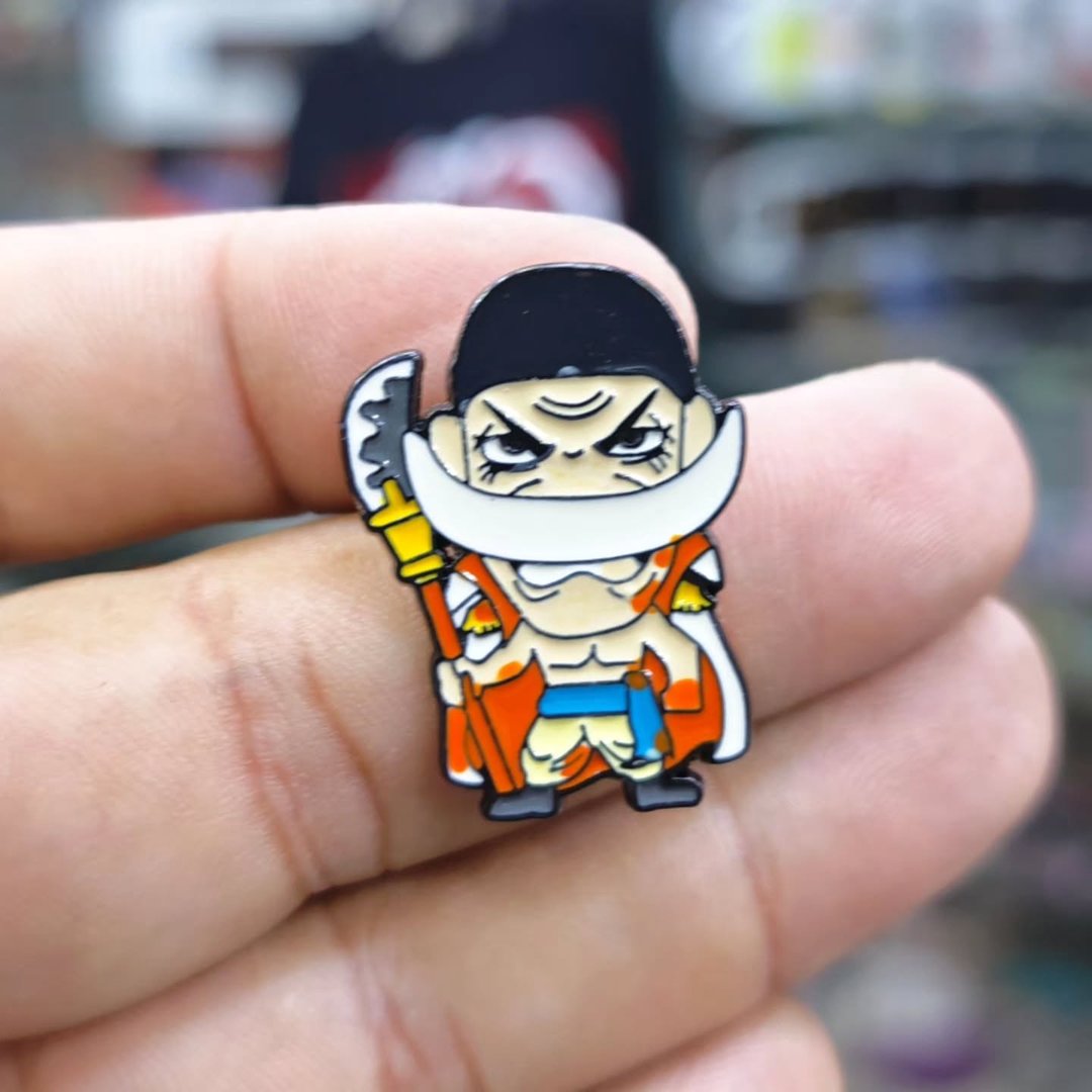 One Piece White Beard Pins - alternate view