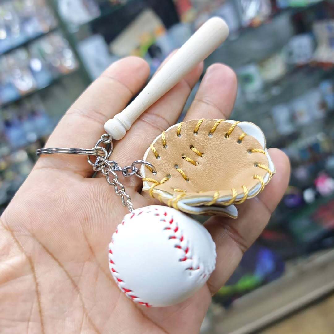 Baseball Keychain - alternate view