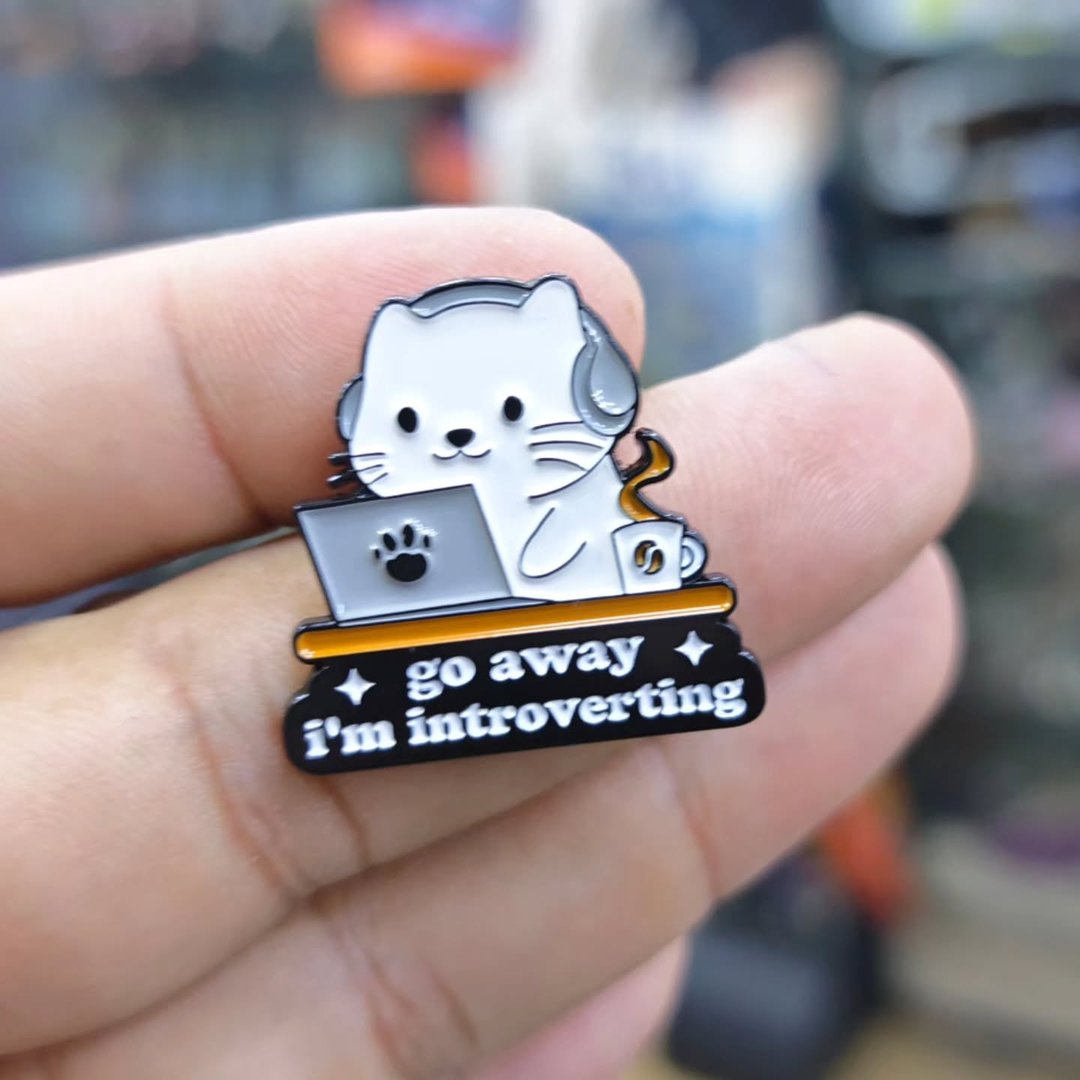 Cat Go Away Pins - alternate view