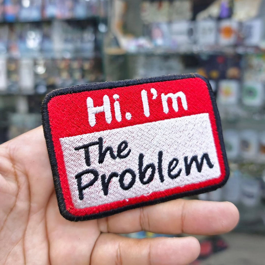 Embroidered Patch Hi Im Problem 70 x 100 MM - alternate view