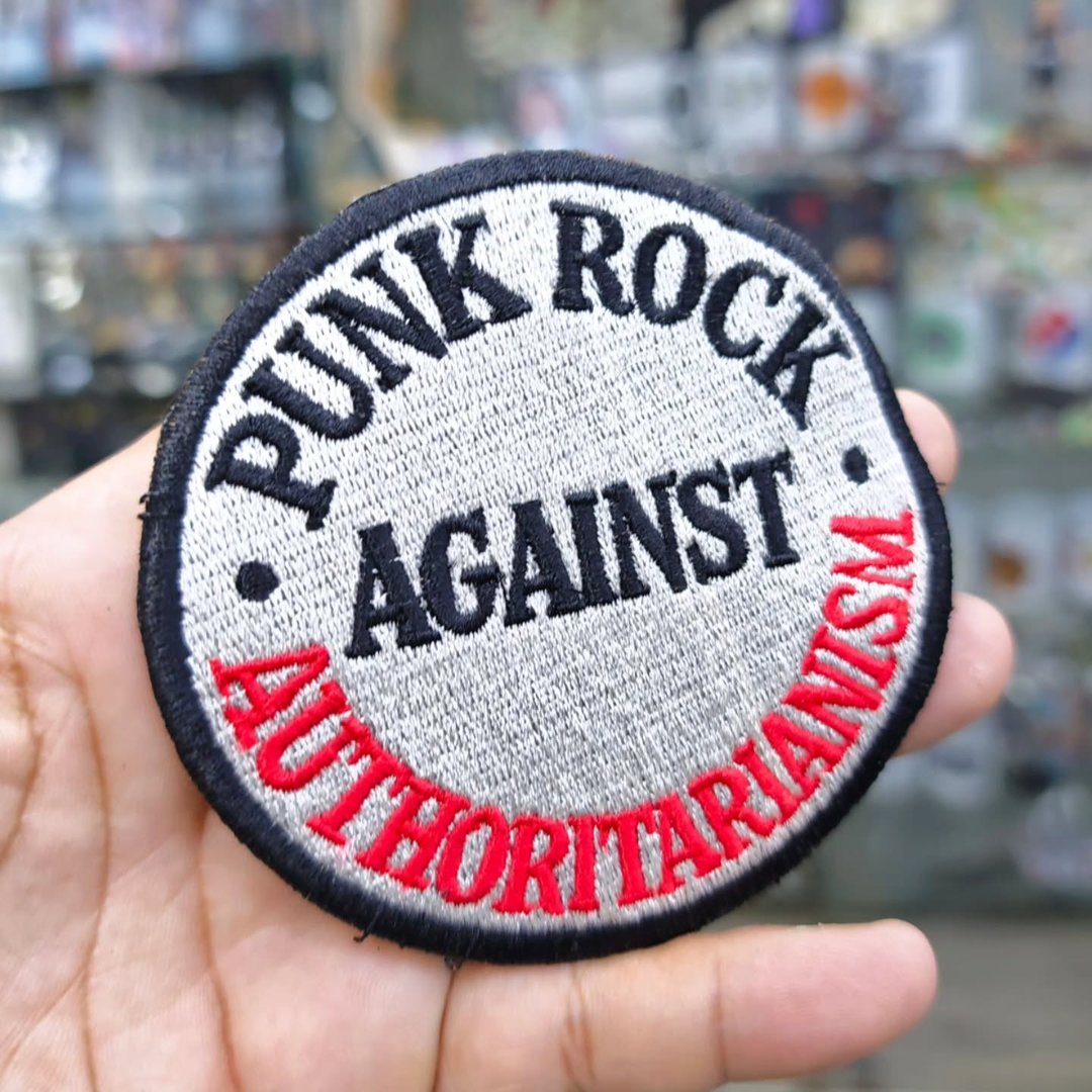 Embroidered Patch Punk Rock Against 100 x 100 MM - alternate view