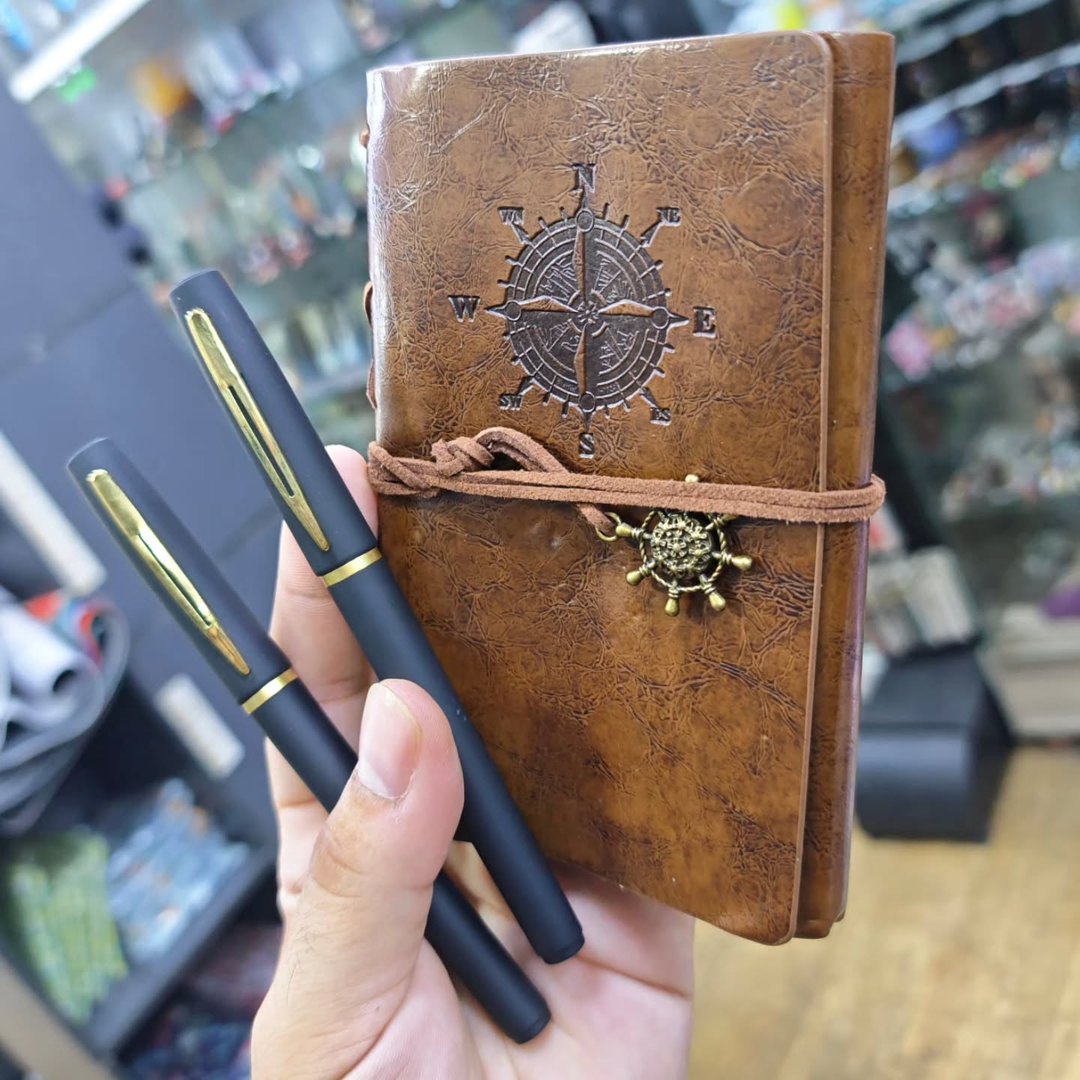 Vintage Notebook and 2 Pen Set - alternate view