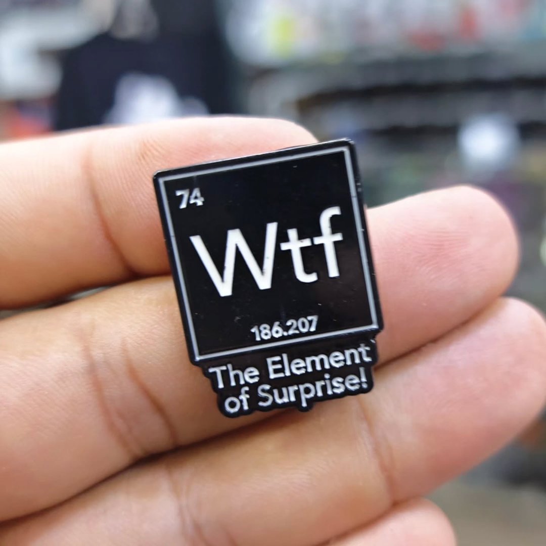 WTF The Element Of Surprise Pins - alternate view