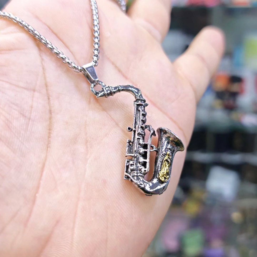 Saxophone Necklace - alternate view