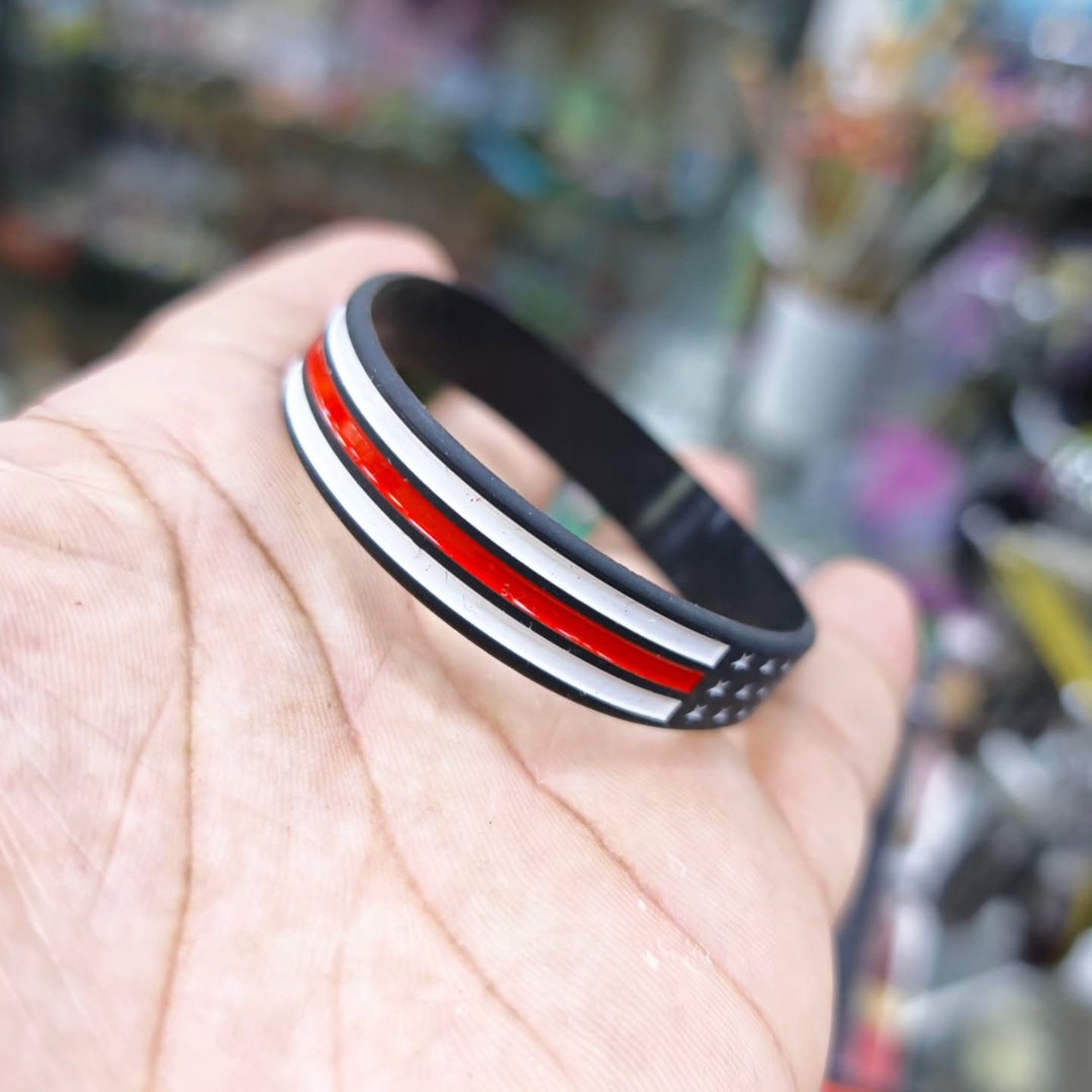 USA Flag Silicone Bracelet - alternate view