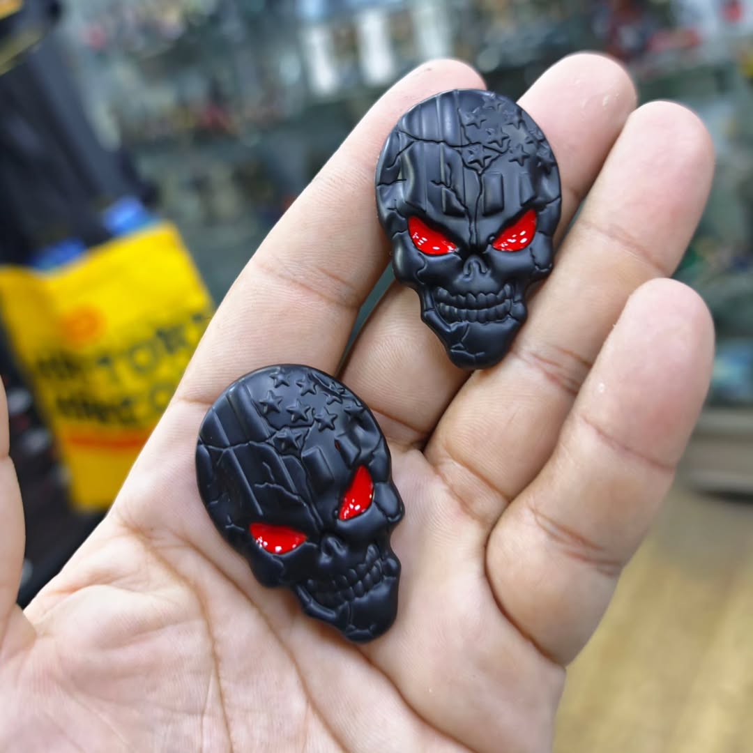 Aluminum Skull Stickers - alternate view