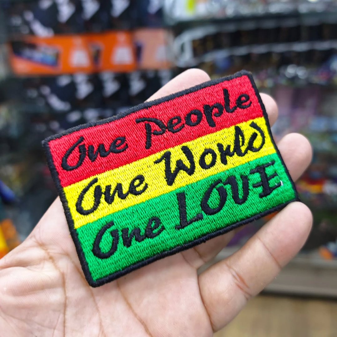Embroidered Patch One People Jamaika 60 x 95 MM - alternate view