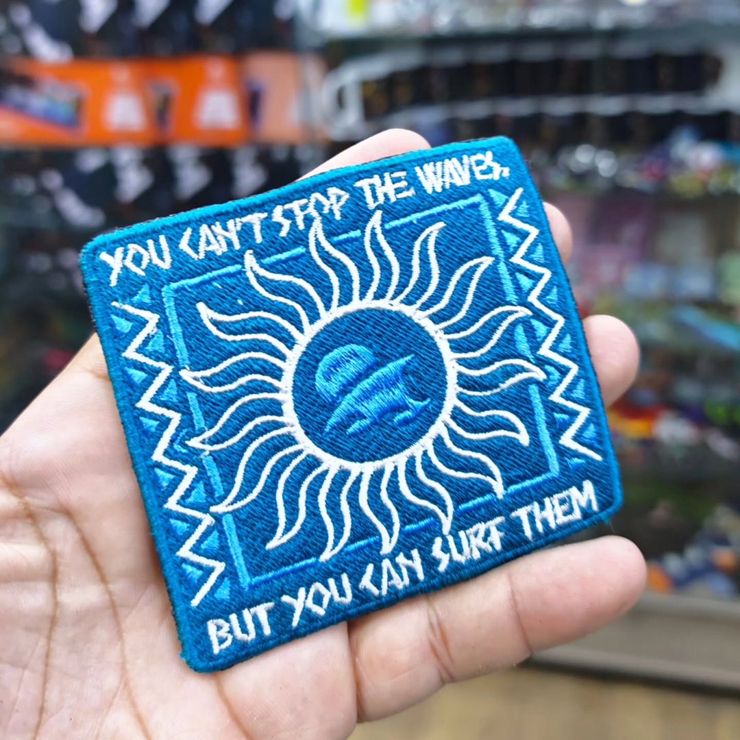 Embroidered Patch You Cant Stop Waves 90 X 85 MM - alternate view