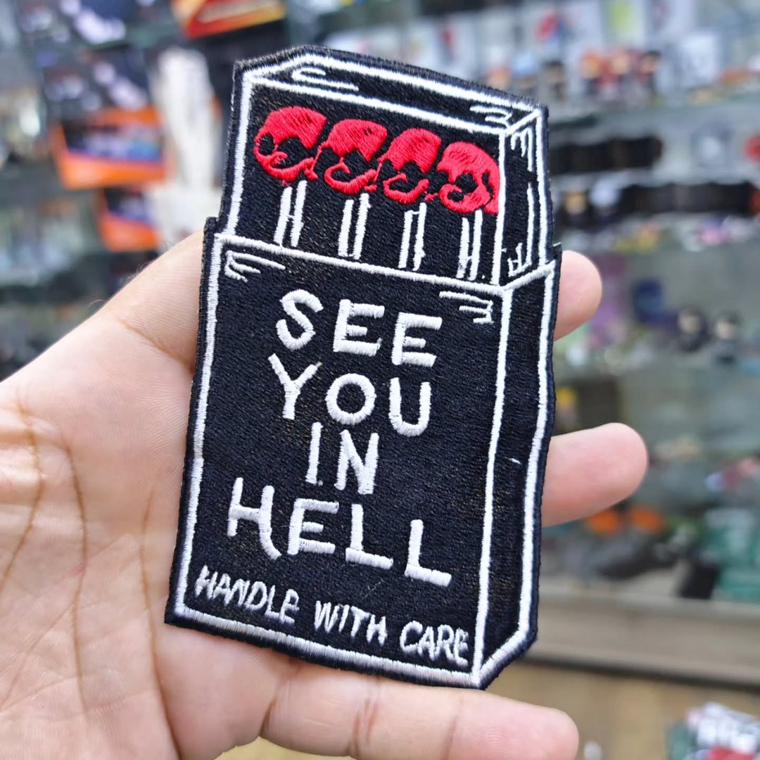 Embroidered Patch See You In Hell 120x75 CM - alternate view