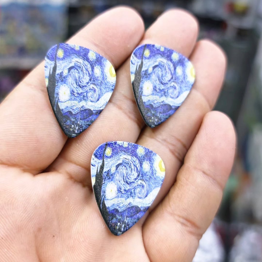 Guitar Pick Van Gogh Starry Night - alternate view
