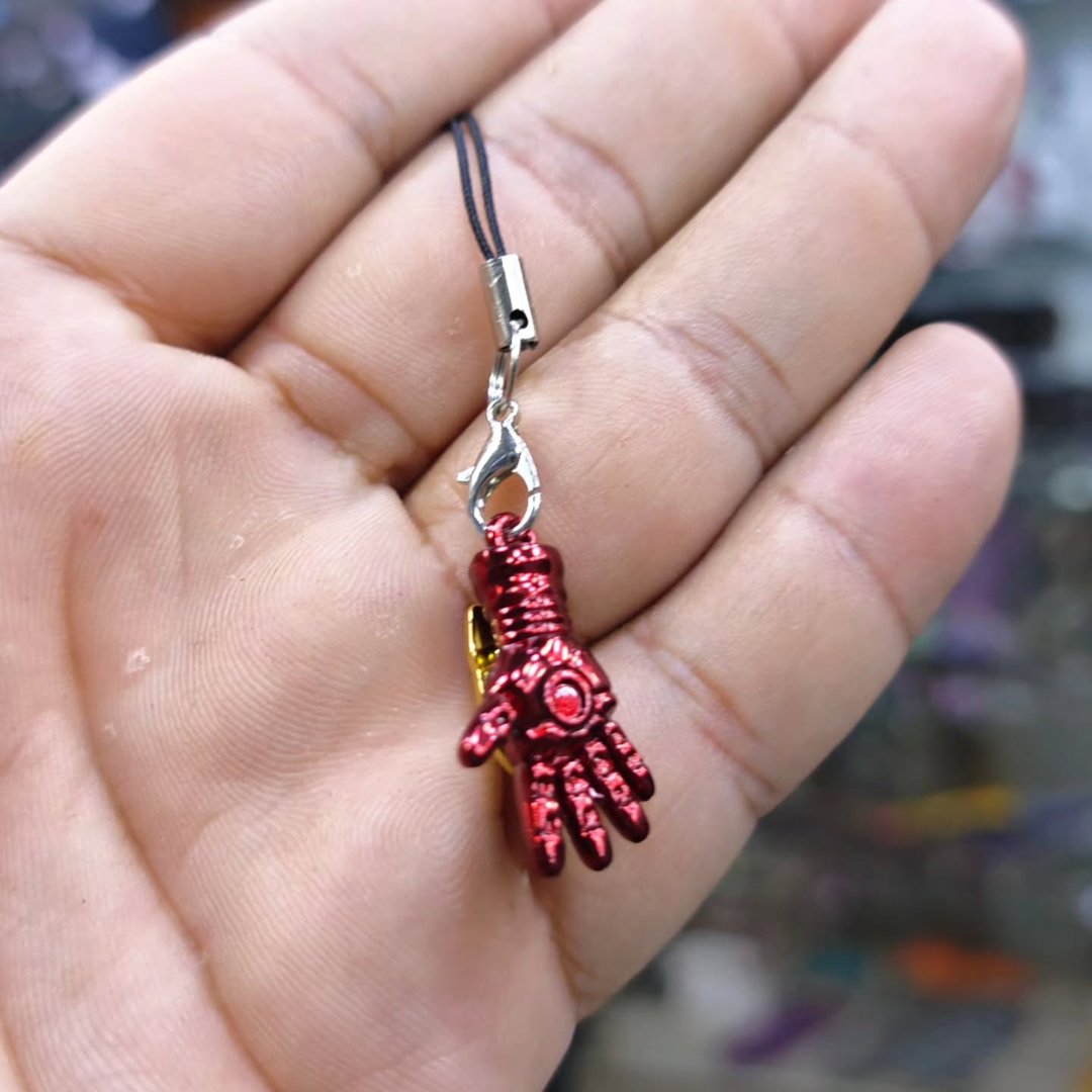 Iron Man Marvel Smartphone Attachment Keychain - alternate view
