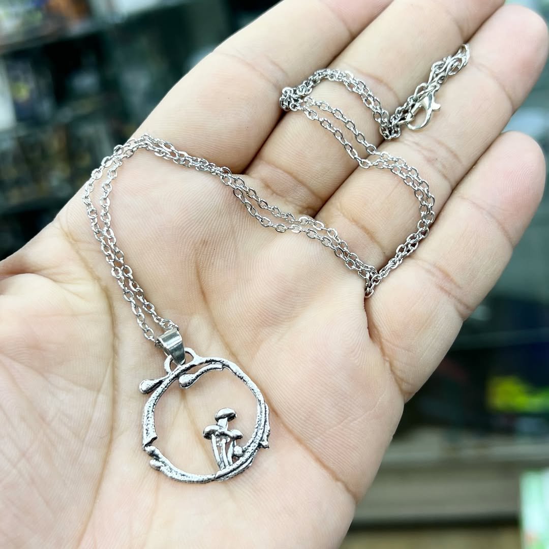 Mushroom Necklace #84 - alternate view