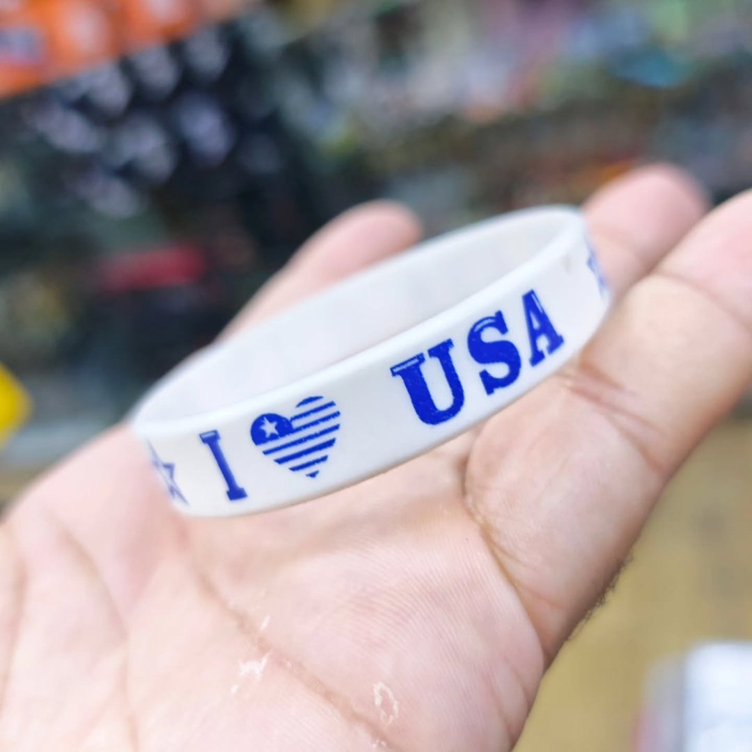 I Love You USA Silicone Bracelet - alternate view