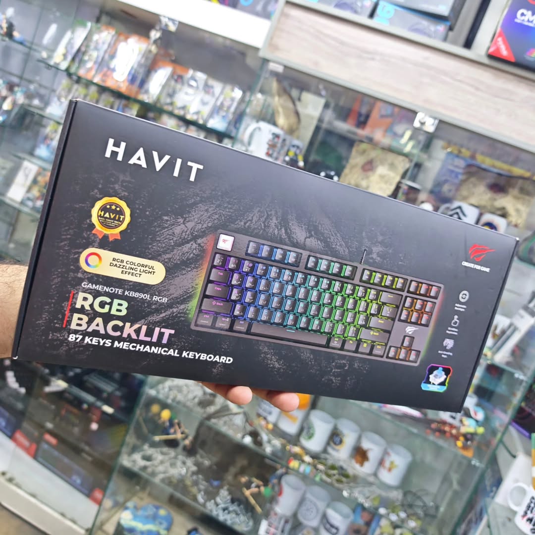 Havit KB890L Blue Mechanical Keyboard Switch - alternate view