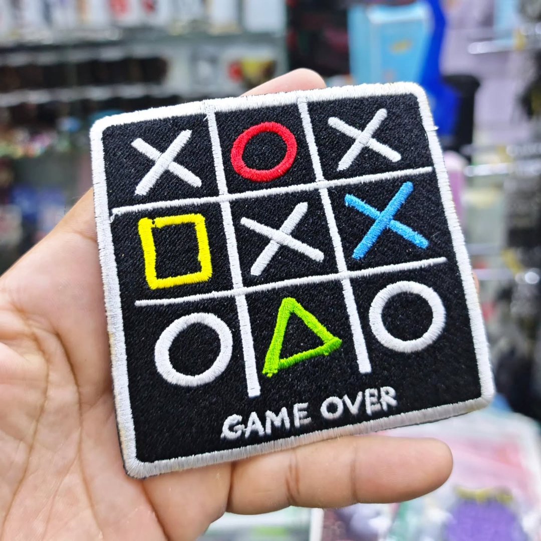 Embroidered Patch Tic Tac Toe 95 x 105 MM - Embroidered Patch