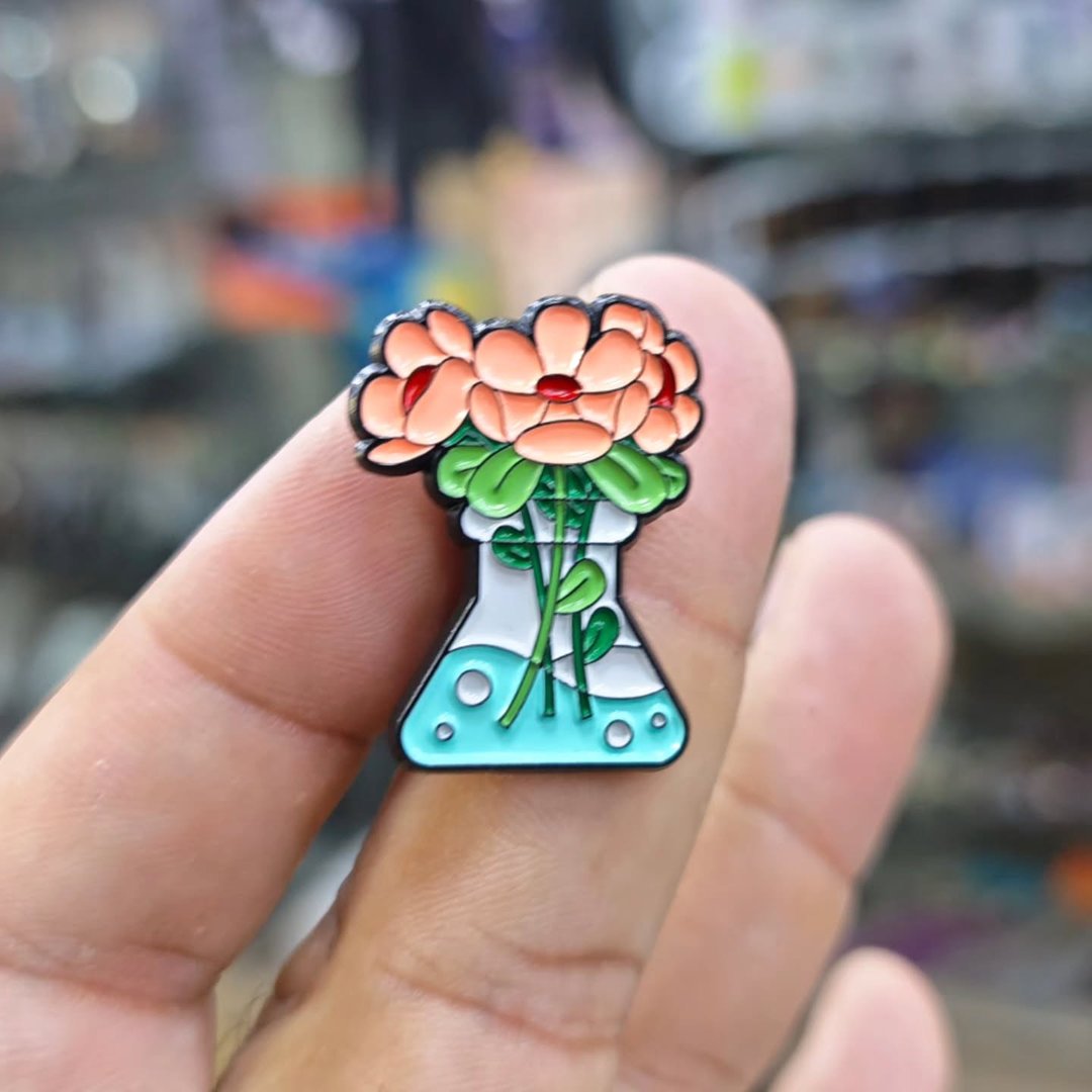 Flower Vase Pins - Metal Pins