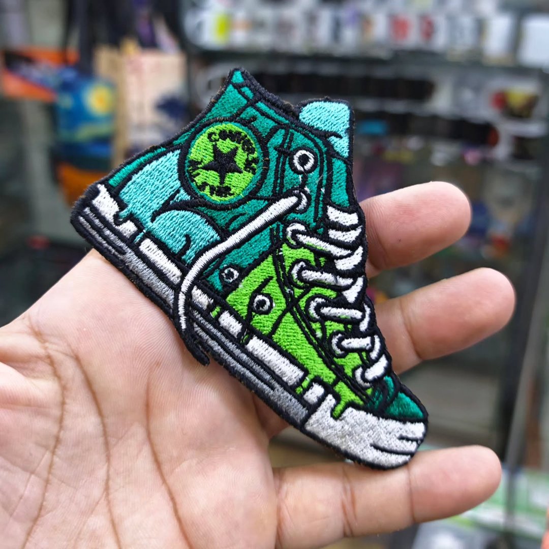 Patch Embroidery Converse Green 110 x 75 MM - Embroidered Patch