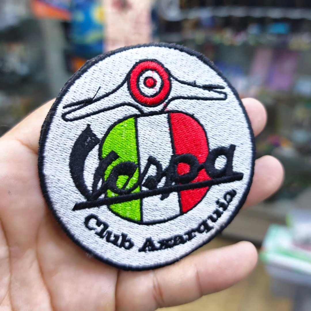 Embroidered Patch Vespa Italy 85 x 85 MM - Embroidered Patch