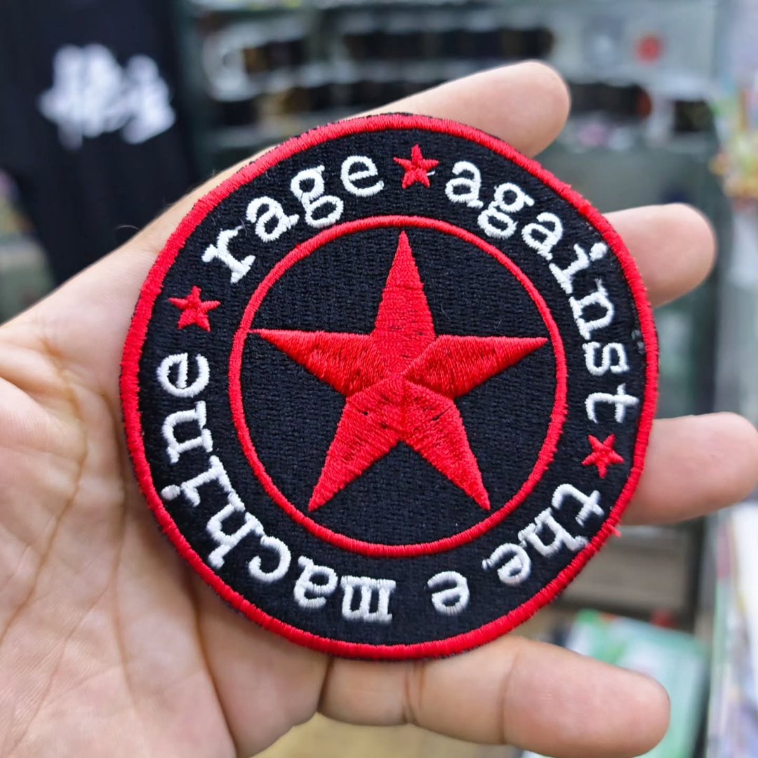 Embroidered Patch Rage Against Machine 95x95 cm - Embroidered Patch