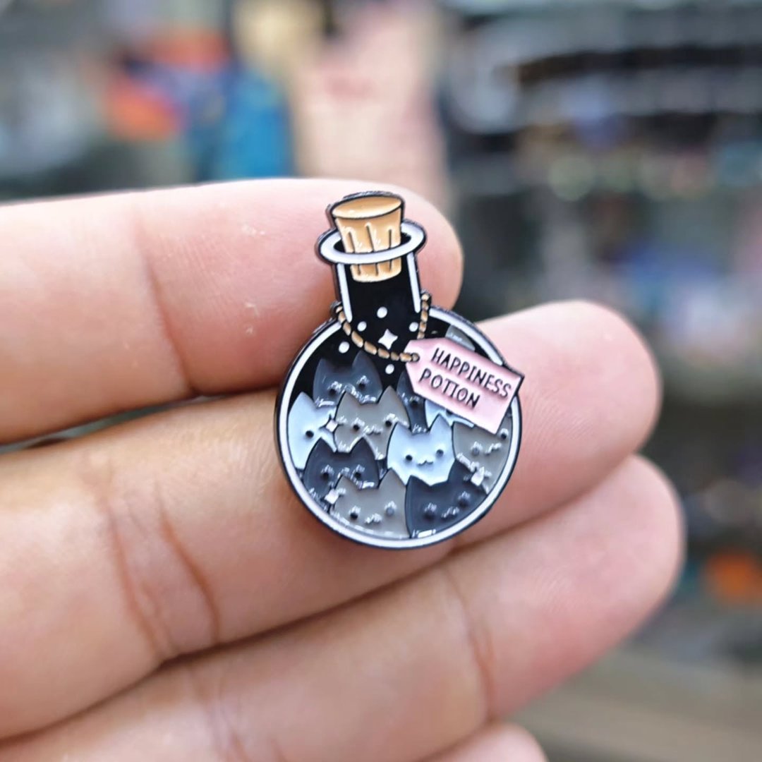 Hapiness Potion Cat Pins - Metal Pins