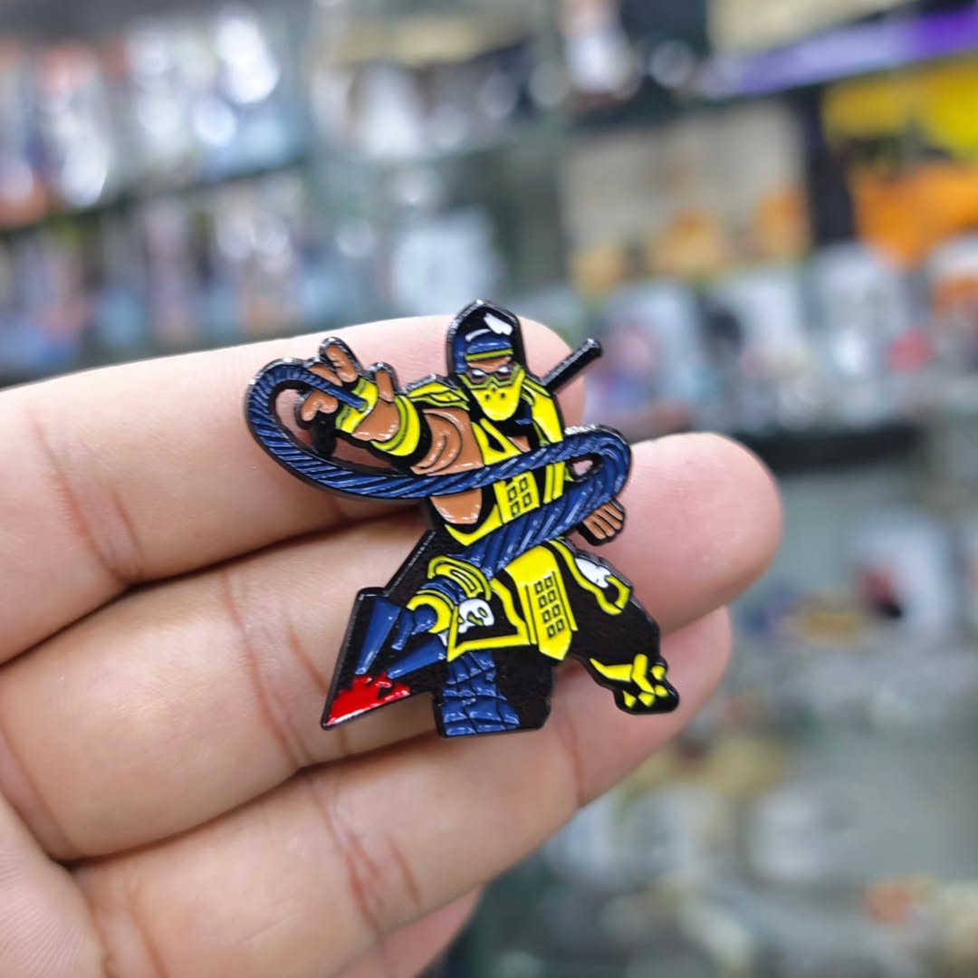 Mortal Kombat Scorpion Gaming Pins - Metal Pins