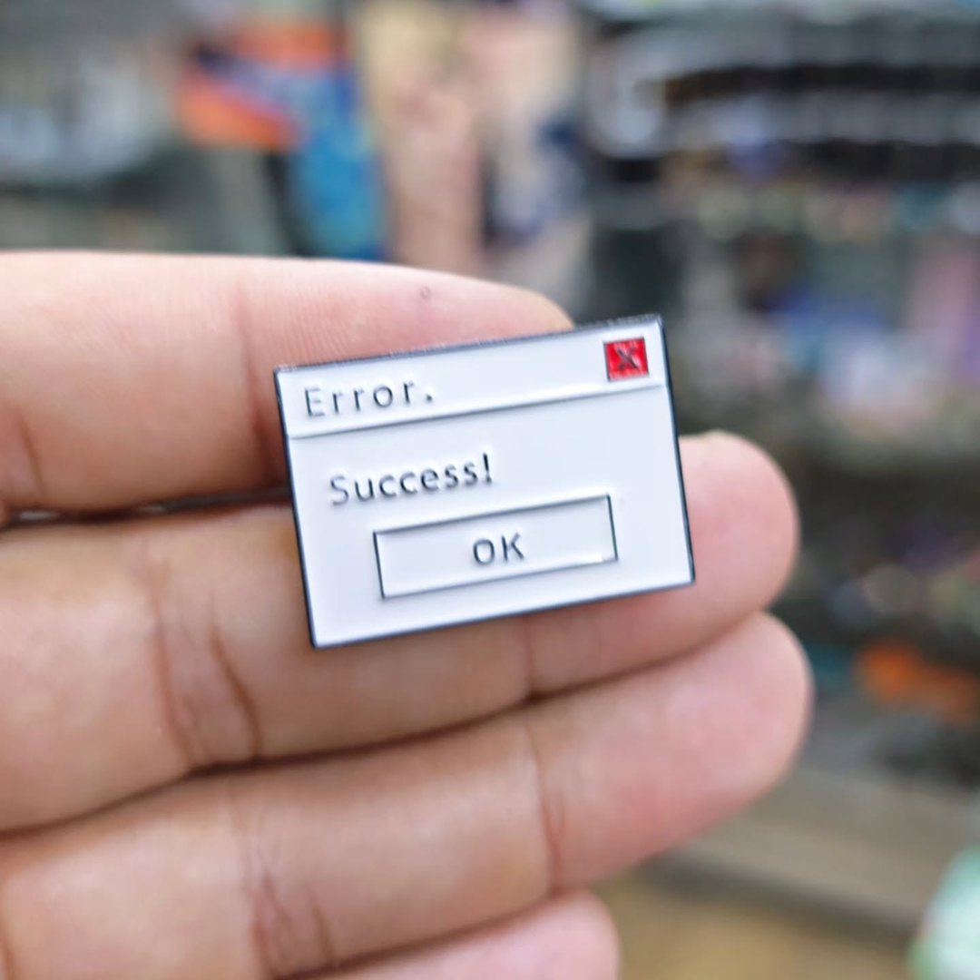 Error Success OK Pins - Metal Pins