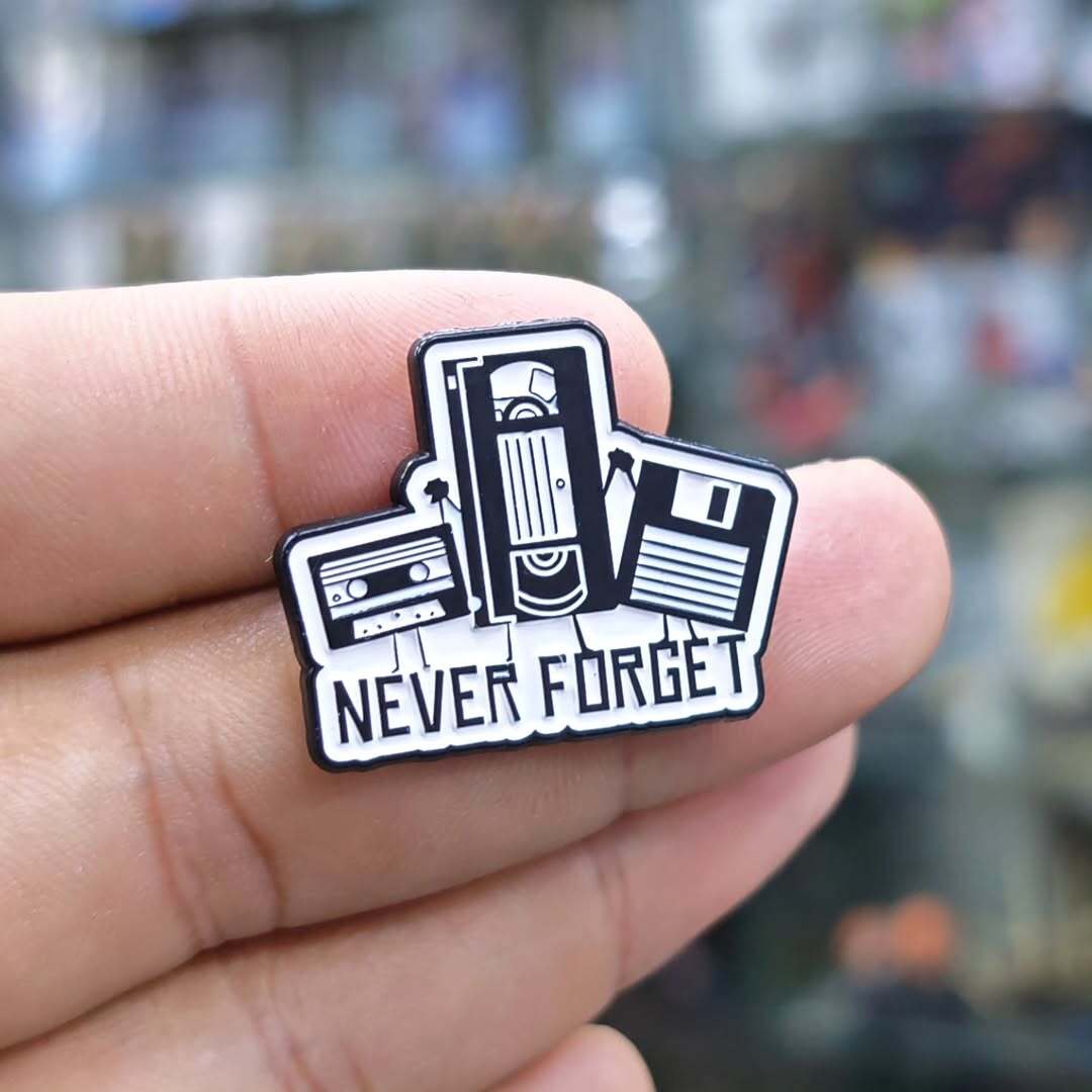 Never Forget Retro Pins - Metal Pins