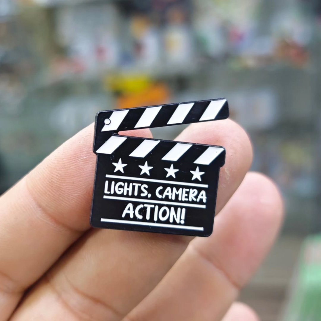 Lights Camera Action Pins - Metal Pins