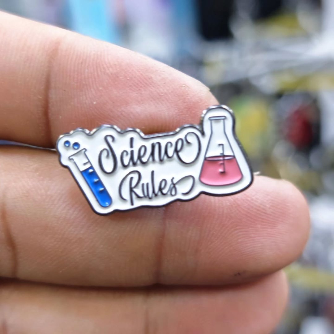Science Rules Pins - Metal Pins