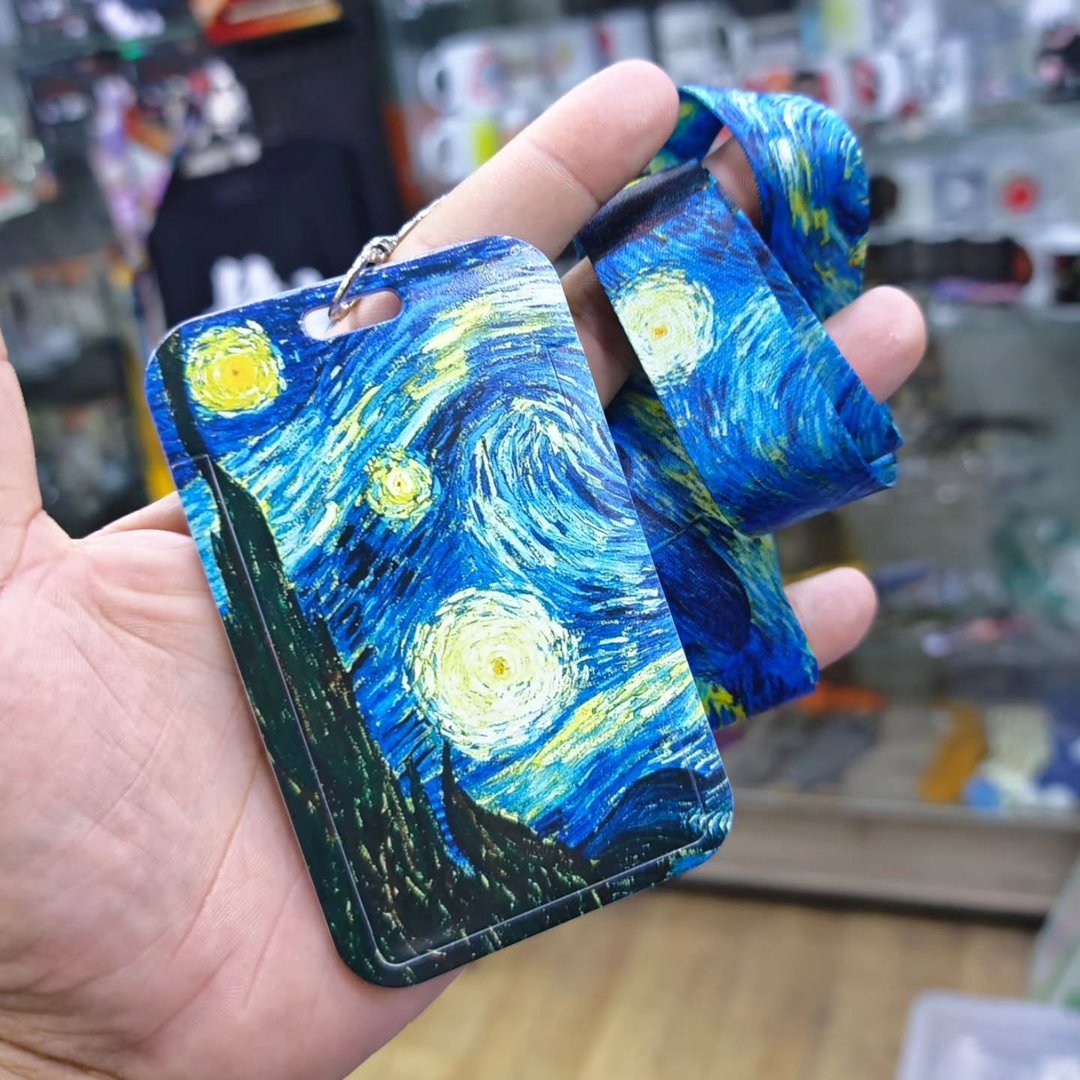 Van Gogh Starry Night Badge Holder - Badge Holder