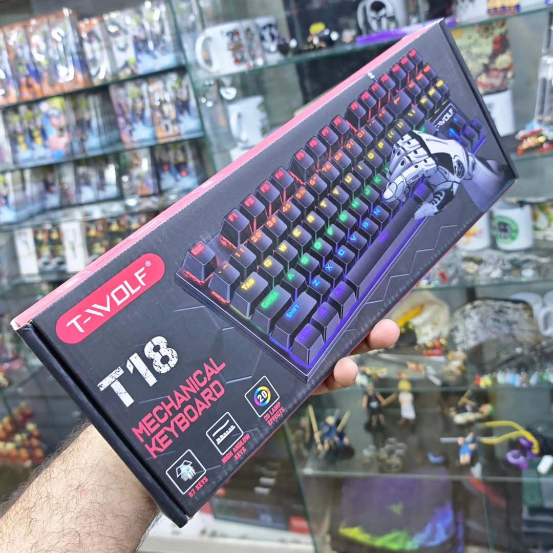 T-Wolf T18 Red Switch Mechanical Keyboard - Keyboard