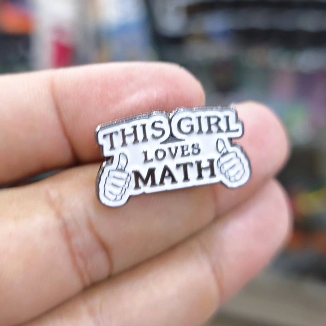 This Girl Loves Math Pins - Metal Pins