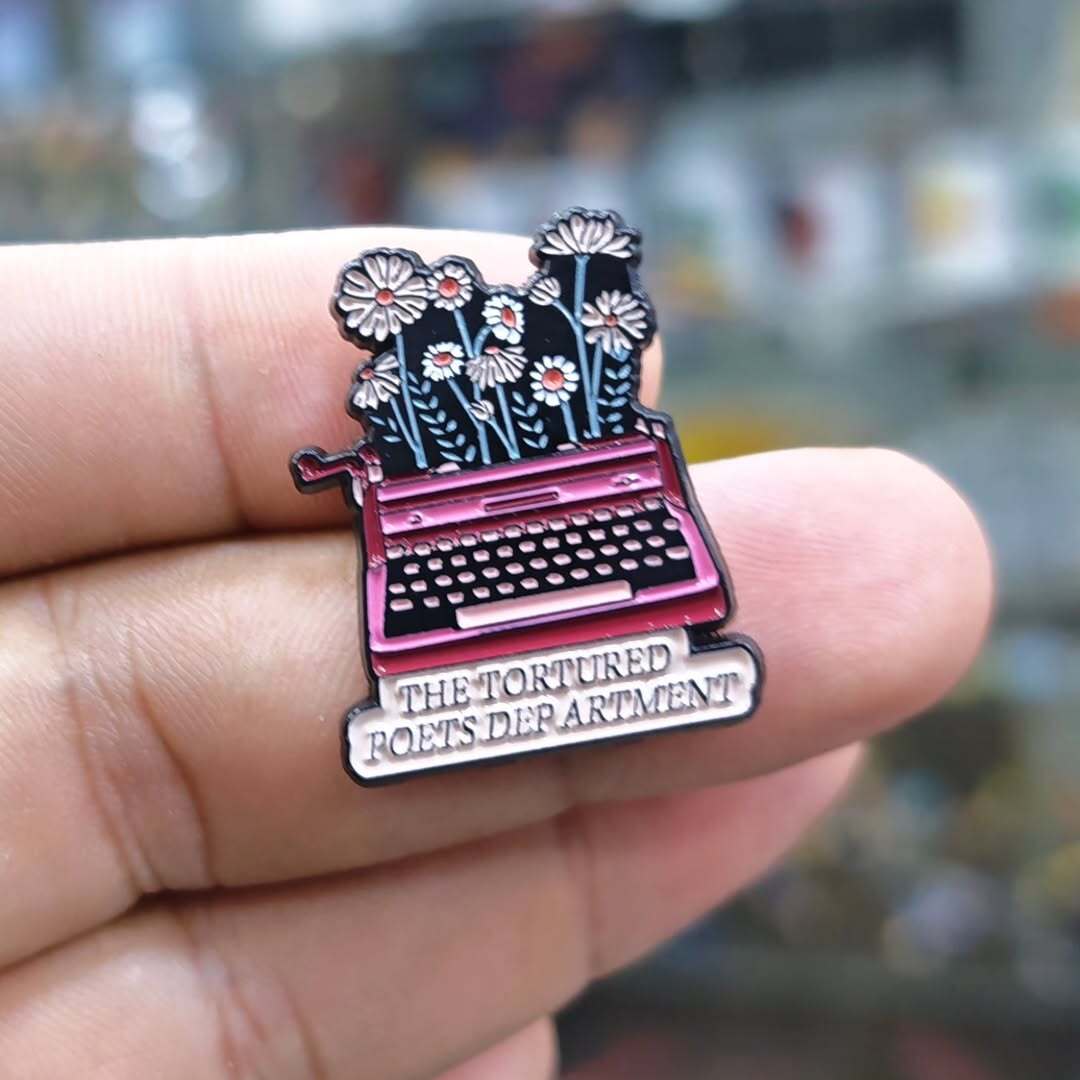 Typist Flower Pins - Metal Pins