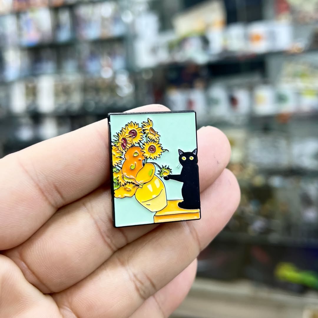 Van Gogh Cat Pins - Metal Pins