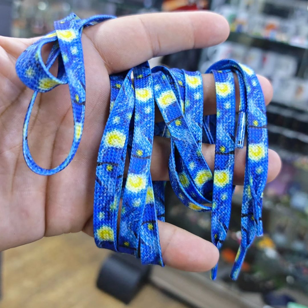 Van Gogh Starry Night Shoe Laces - Other