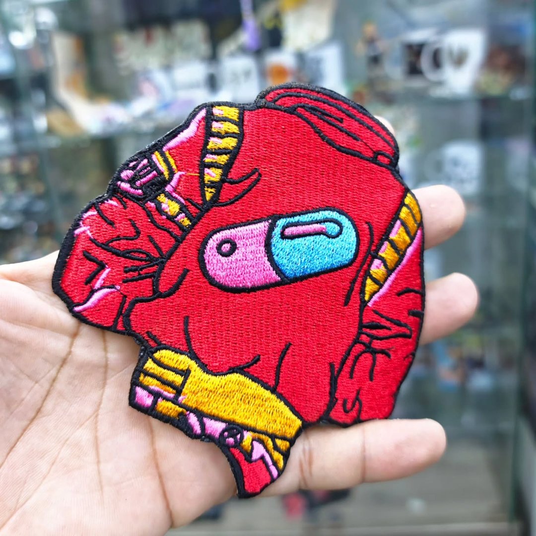 Embroidered Patch Gilet Red 110 x 115 MM - Embroidered Patch