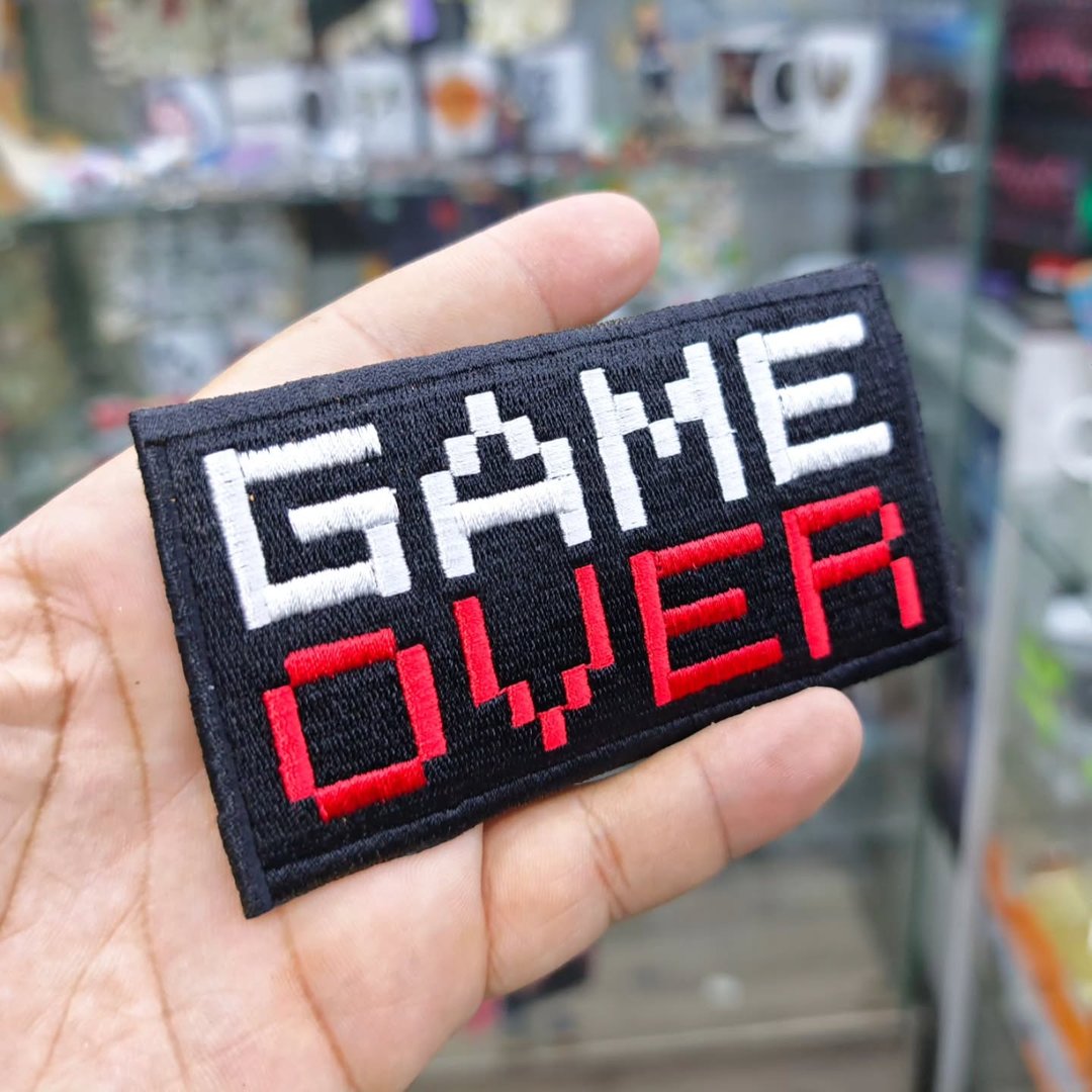 Embroidered Patch Game Over 115 x 65 MM - Embroidered Patch