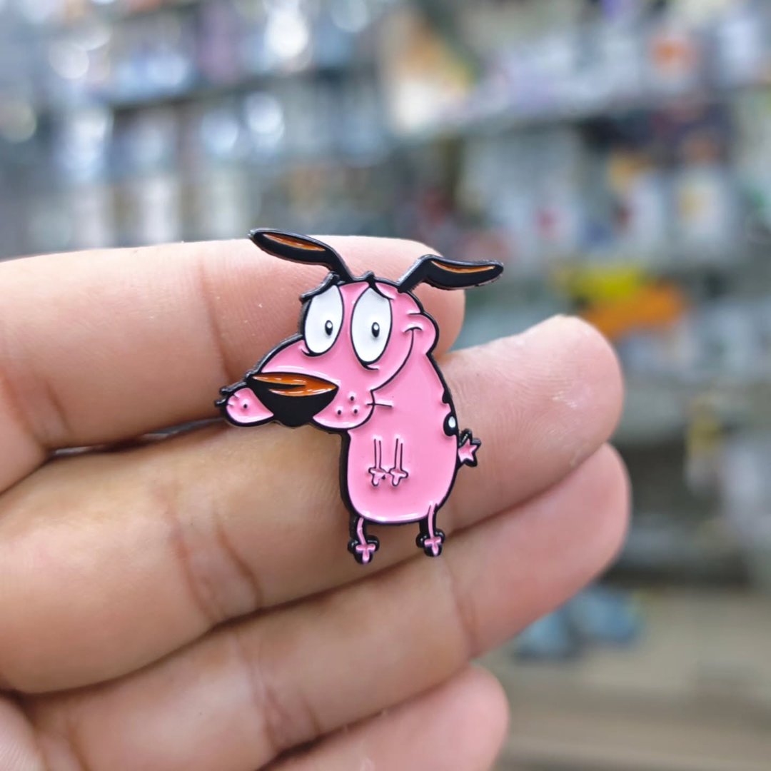 Cowardly Dog Pins - Metal Pins