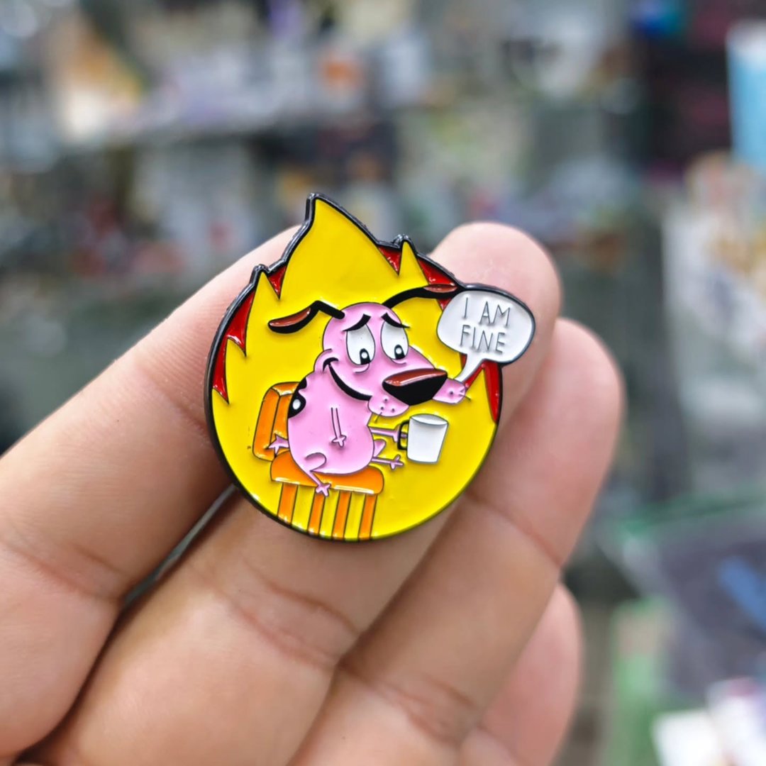 Cowardly Dog Pins - Metal Pins