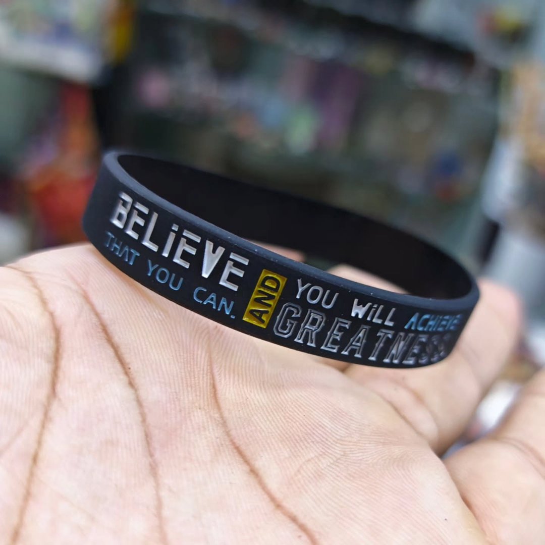 Basket Ball Never Give Up Silicone Bracelet - Bracelet