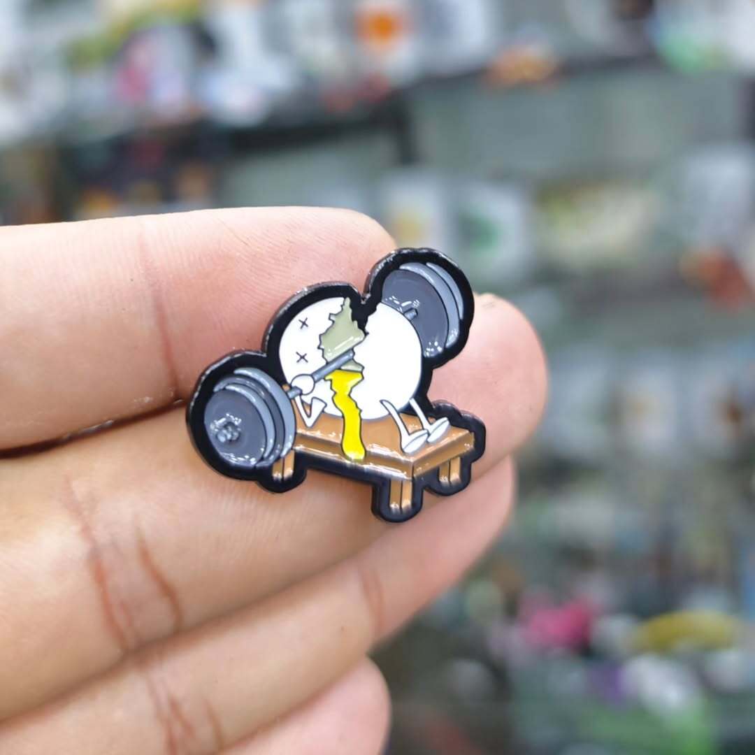 Egg BodyBuilder Pins - Metal Pins