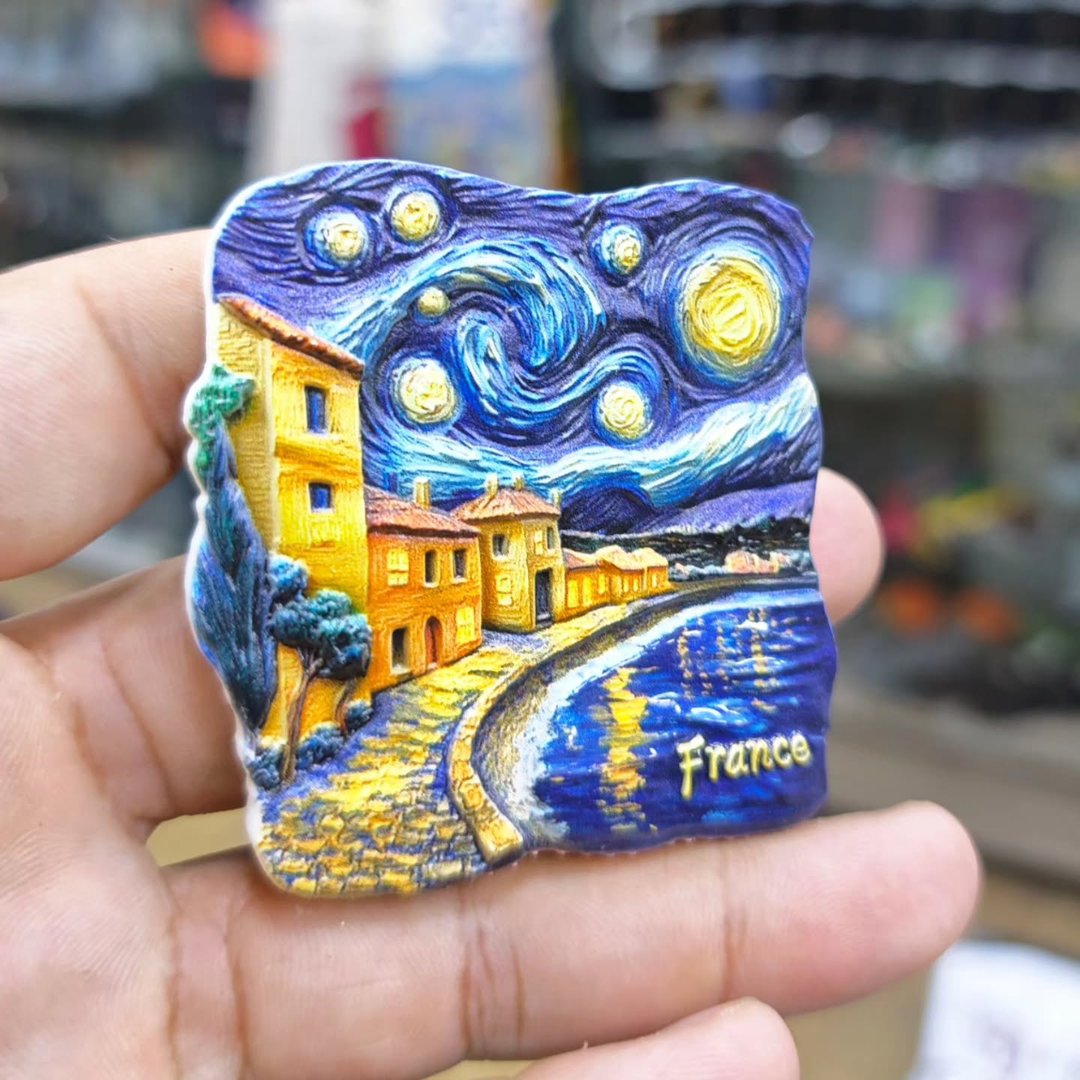 France Van Gogh Refrigerator Magnet - Refrigerator Magnet