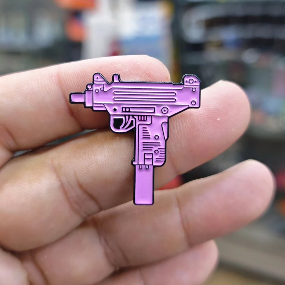Uzi Gun Pins - Metal Pins