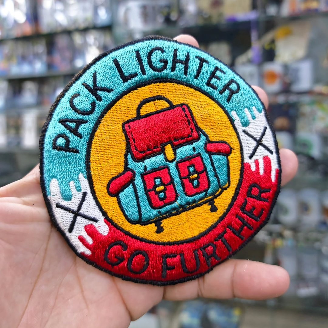 Embroidered Patch Pack Lighter Go Further  115 x 115 MM - Embroidered Patch