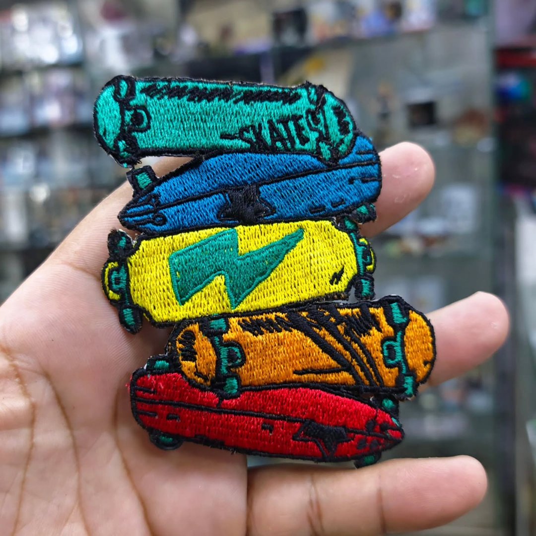 Embroidered Patch Skateboard 100 x 80 MM - Embroidered Patch