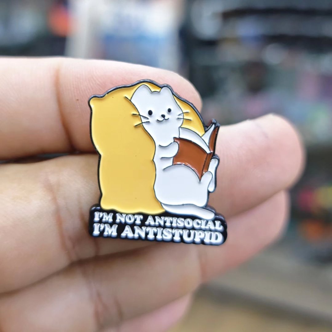 Cat Anticocial Pins - Metal Pins