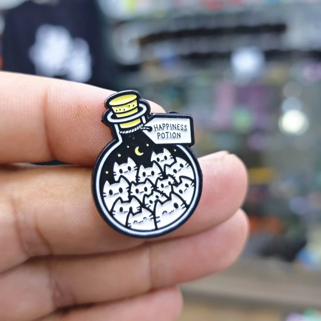Happines Potion Cat Pins - Metal Pins